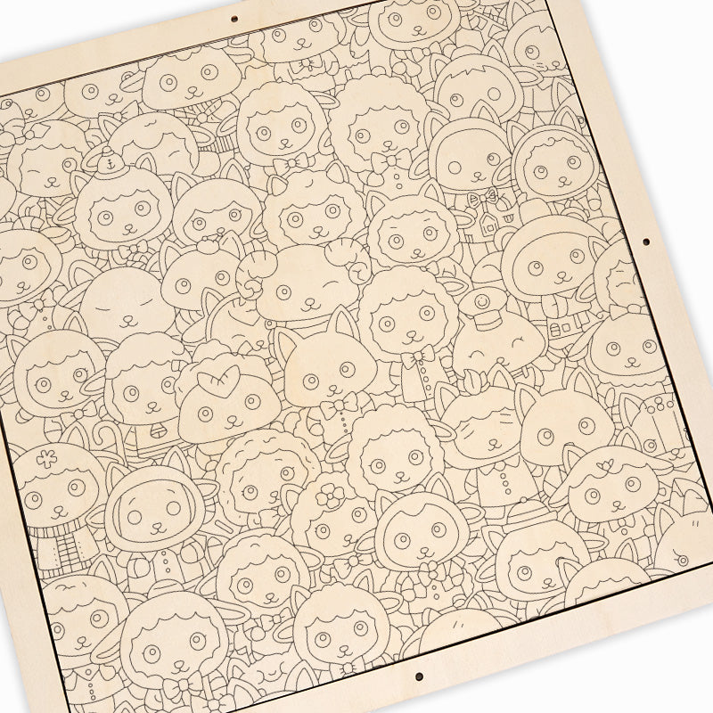 Sheep Friends - Wooden Coloring Puzzle