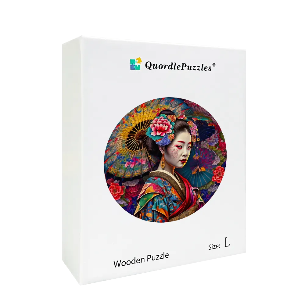 Japanese Geisha Wooden Jigsaw Puzzle