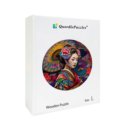 Japanese Geisha Wooden Jigsaw Puzzle