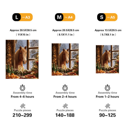 Horse at Window Wooden Jigsaw Puzzle