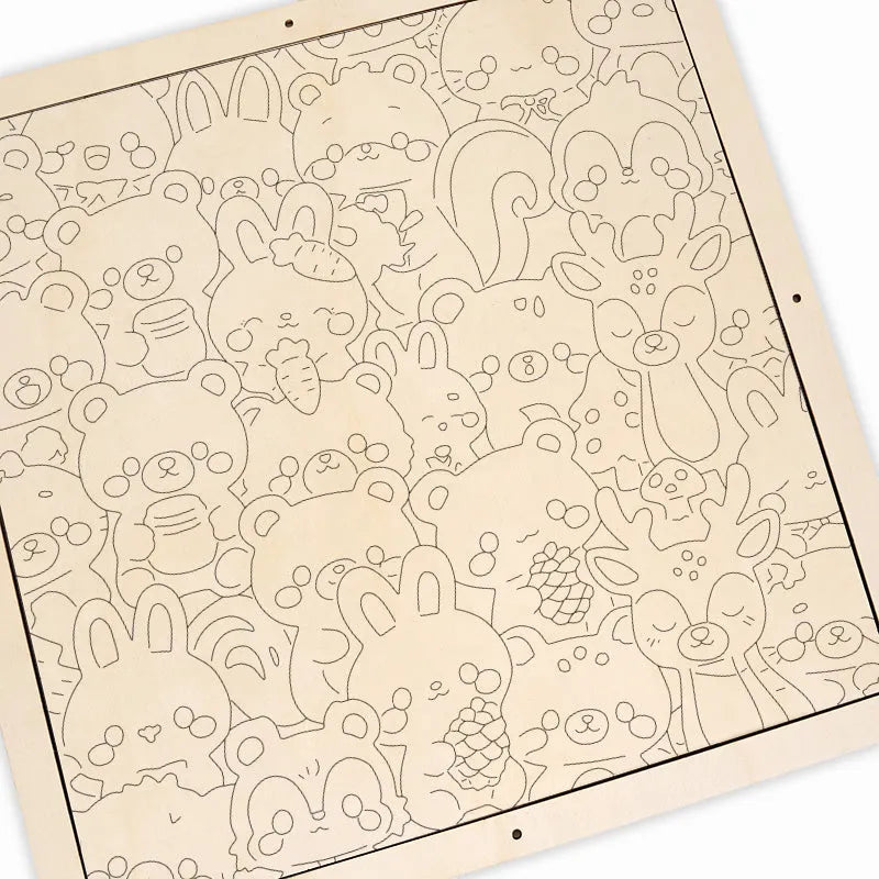 Forest Crew - Wooden Coloring Puzzle