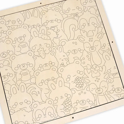 Forest Crew - Wooden Coloring Puzzle