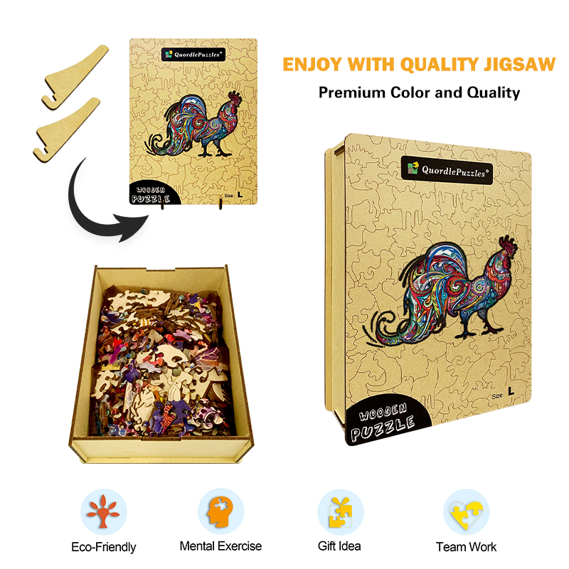Colorful Rooster Jigsaw Puzzle