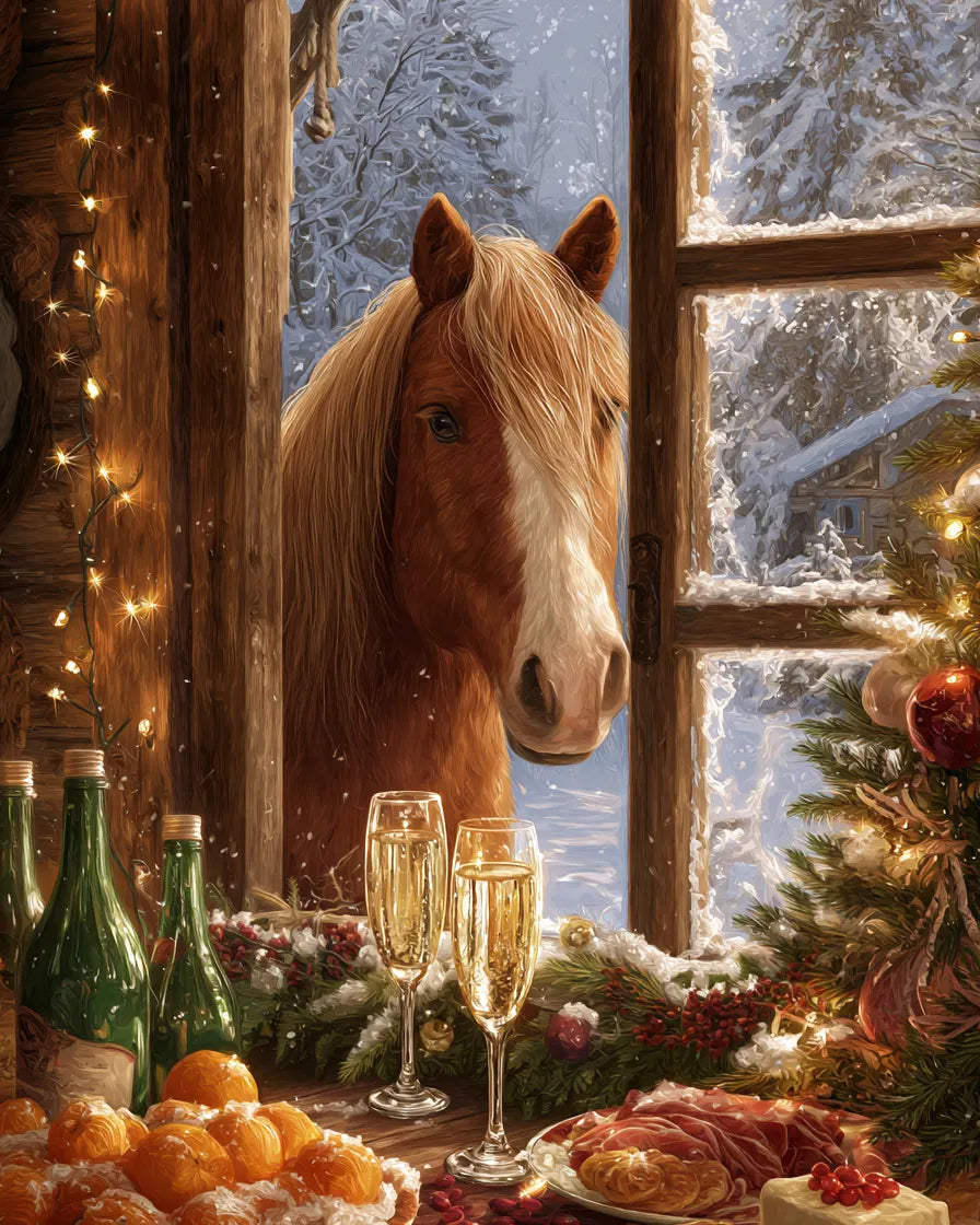Horse at Window Wooden Jigsaw Puzzle