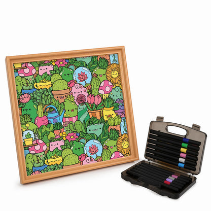 Botanical Paradise - Wooden Coloring Puzzle