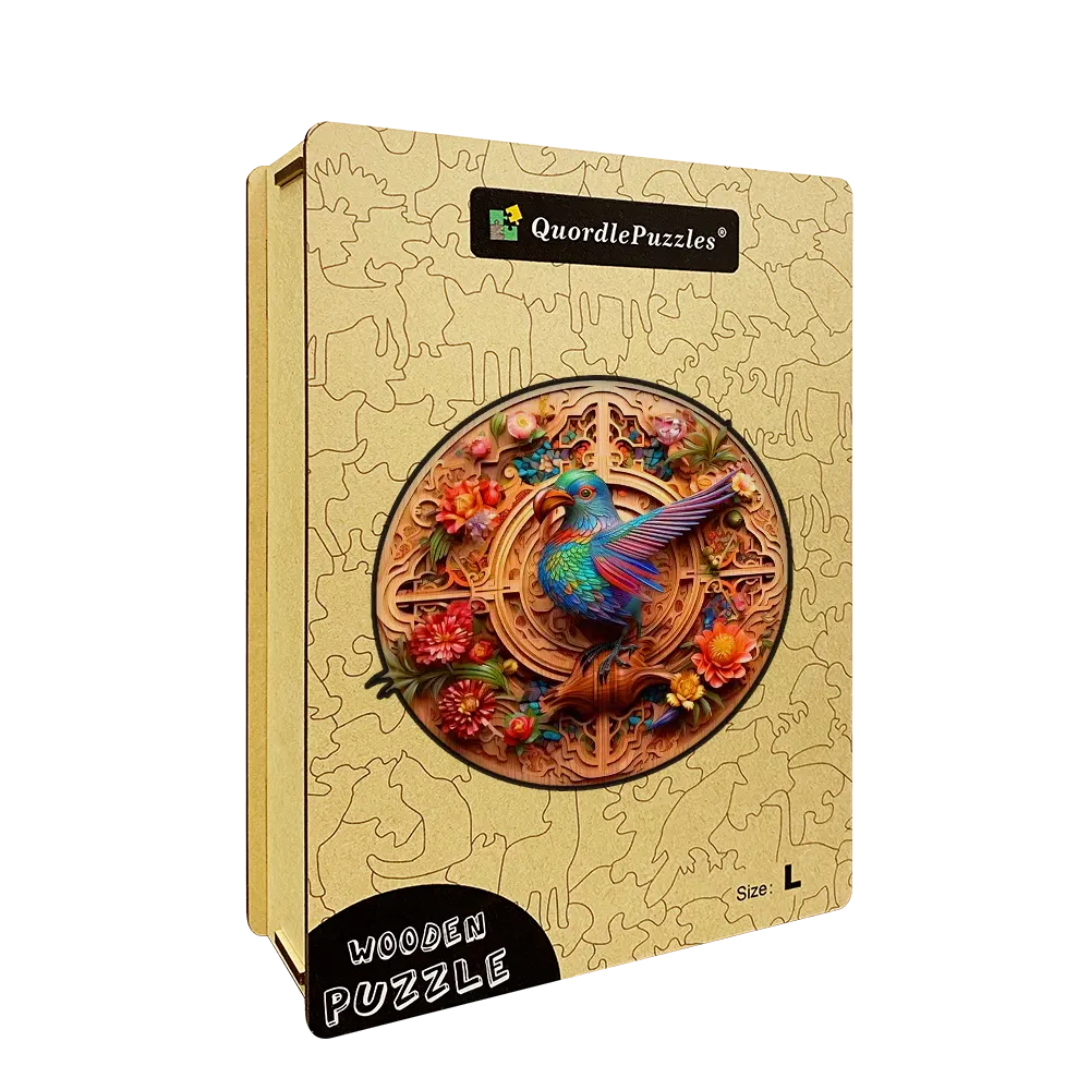 Bird and bloom1 Wooden Jigsaw Puzzle