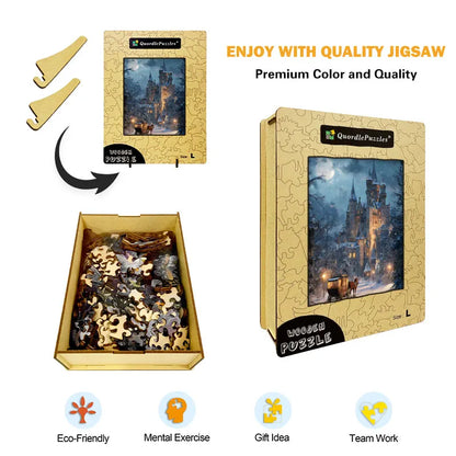 Snowy Castle Wooden Jigsaw Puzzle